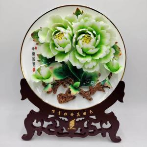 11寸12寸14寸精品五朵(骨瓷金邊風(fēng)動釉下彩)